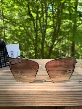 Diff Becky Sunglasses - Fashion Metal Frame: Gold